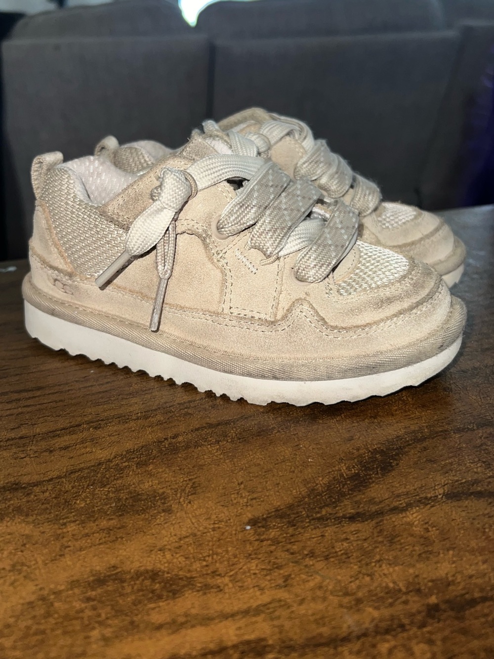 Kids Neutral Ugg Beige Sneakers - Comfortable Everyday Shoes